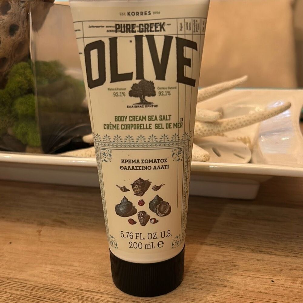 NEW Korres pure Greek olive body cream sea salt 6.76 fluid ounce